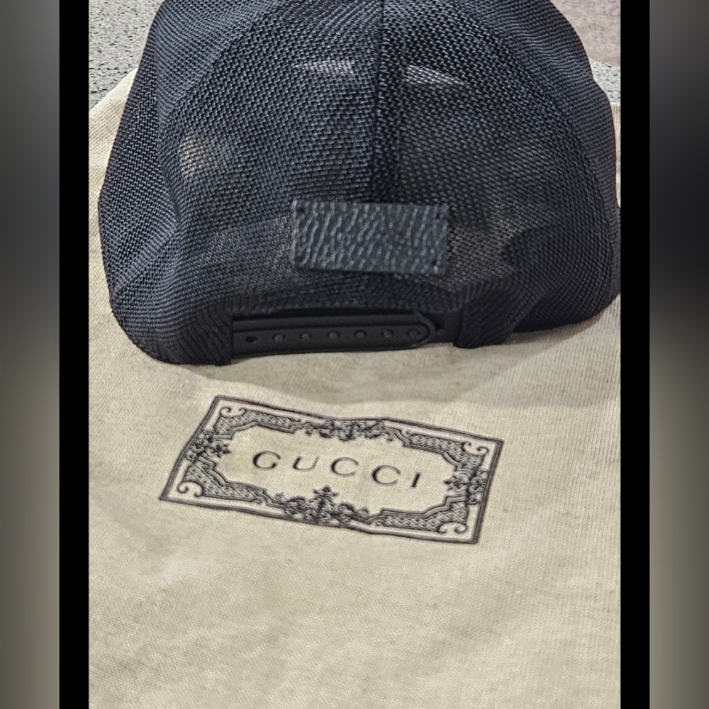 NWOT Gucci AUTHENTIC Black Monogram Baseball Cap Size L - Picture 4 of 7